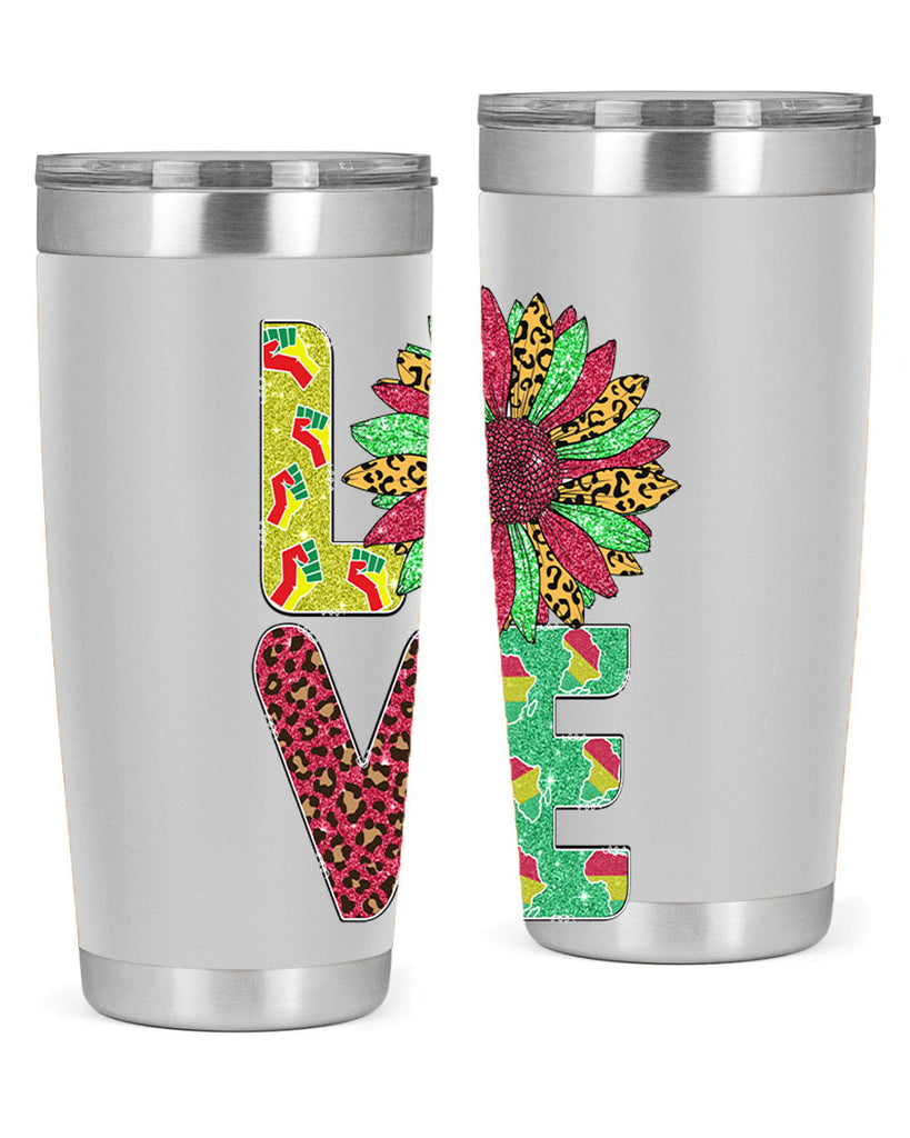 Love Juneteenth Day Fist Sunflower Png 7#- Juneteenth- tumbler