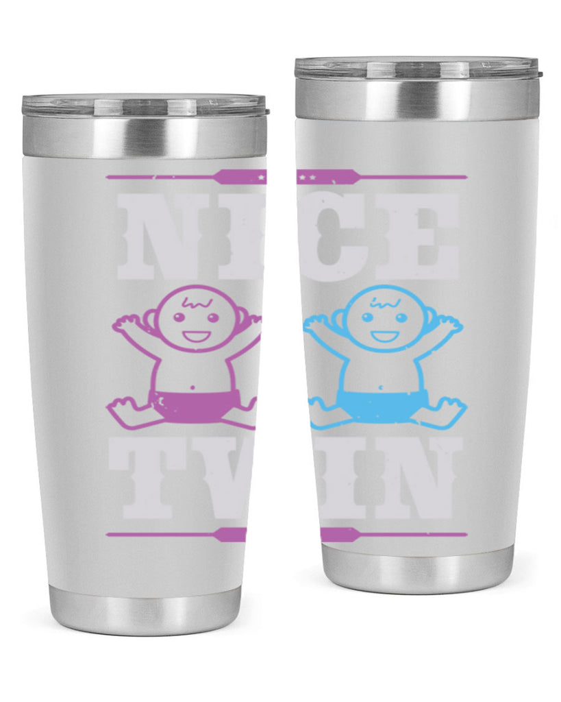 Nice Twin Style 26#- baby shower- tumbler