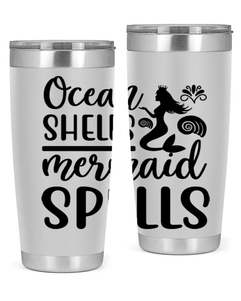 Ocean shells mermaid spells 522#- mermaid- Tumbler