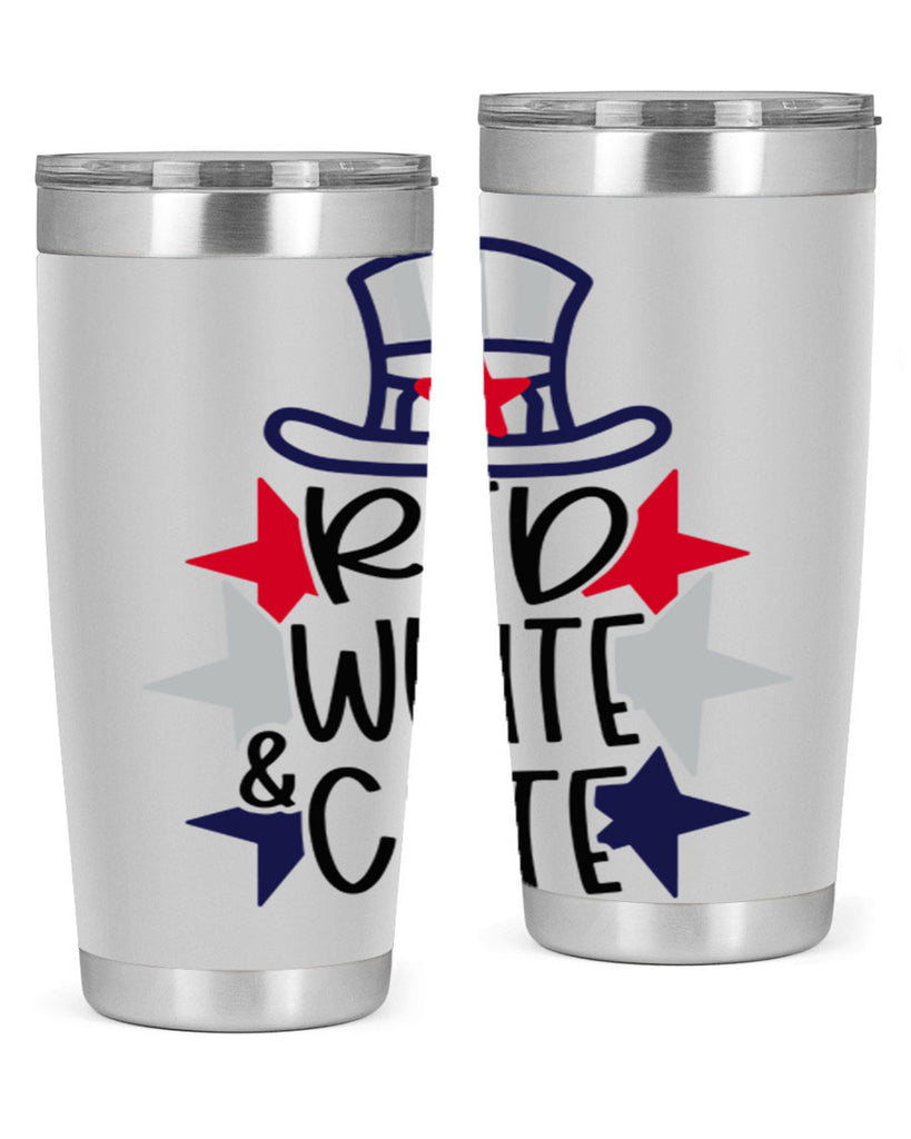 Red White Cute Style 169#- Fourt Of July- Tumbler
