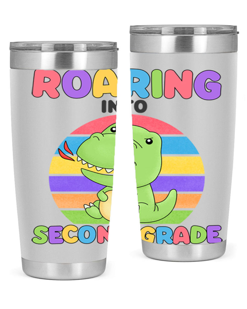 Roaring to 2nd Grade Trex 23#- second grade- Tumbler