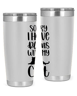 Sorry I Have Plans Style 105#- cat- Tumbler