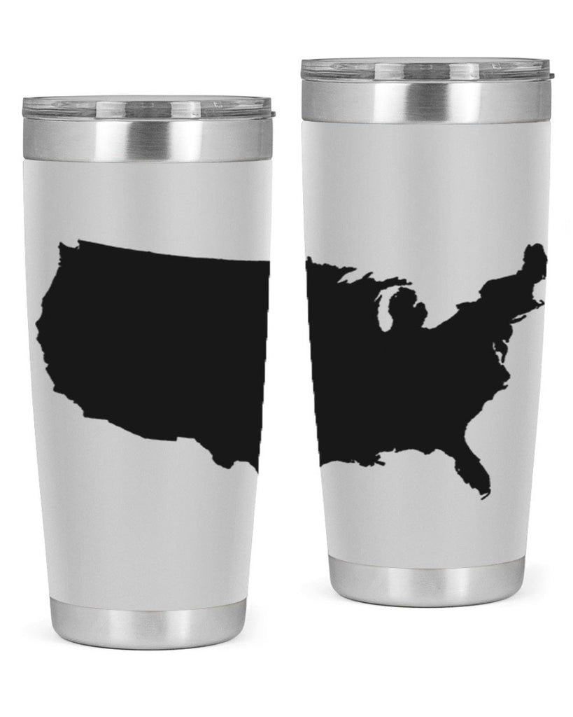 USA Solid Map Style 76#- Fourt Of July- Tumbler