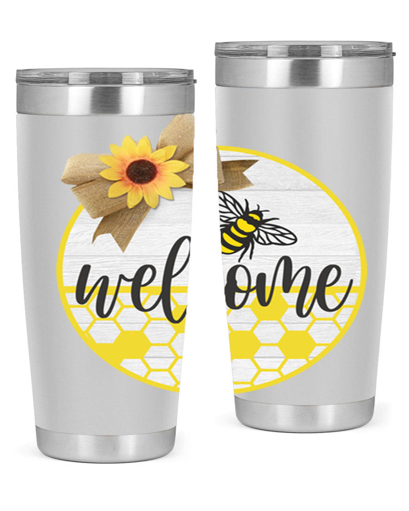 Welcome Bee and hive Mockup566#- spring- Tumbler