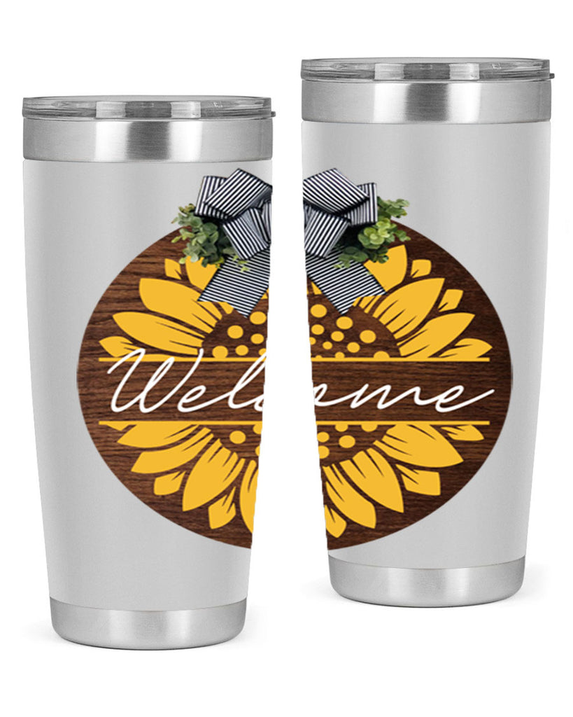 Welcome Sunflower Mockup584#- spring- Tumbler