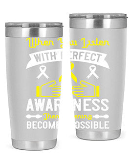 When you listen with perfect awareness then listening becomes possible Style 7#- self awareness- Tumbler
