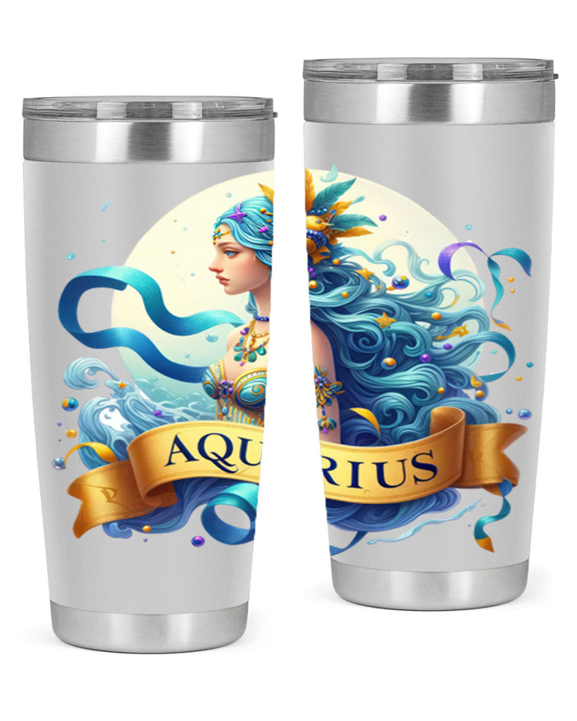 aquarius 84#- zodiac- Tumbler