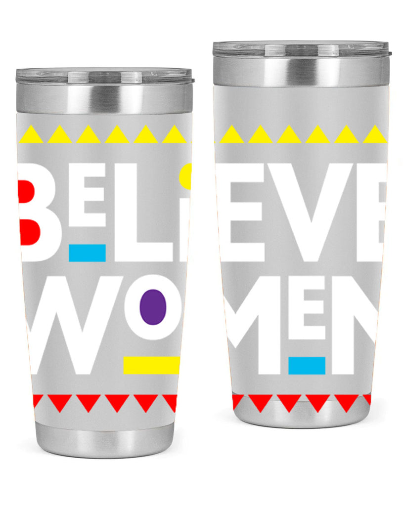 believewomen 254#- black words phrases- Cotton Tank