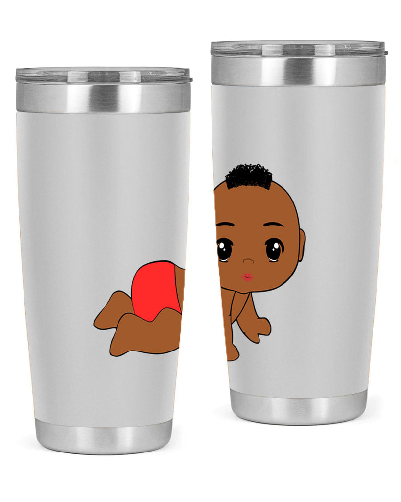 black baby boy 5#- black men - boys- tumbler