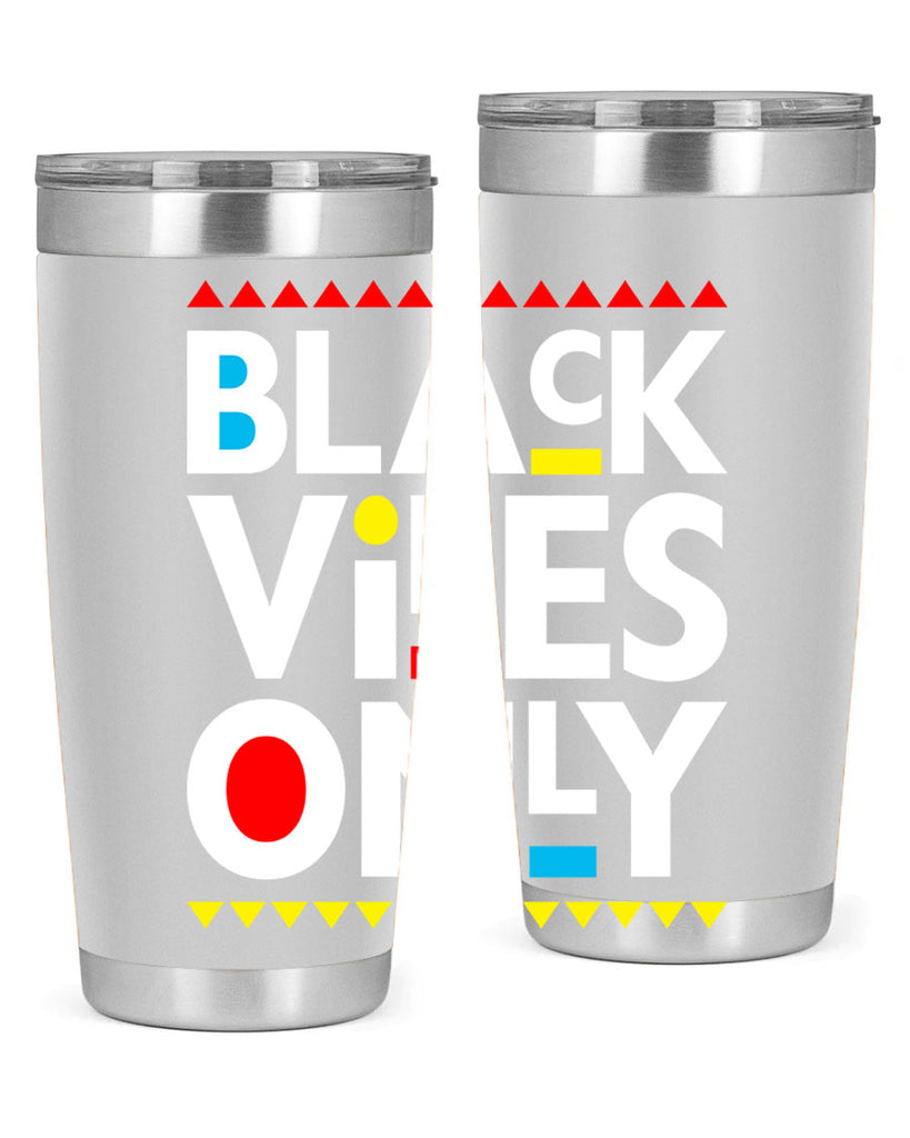 black vibes only 217#- black words phrases- Cotton Tank