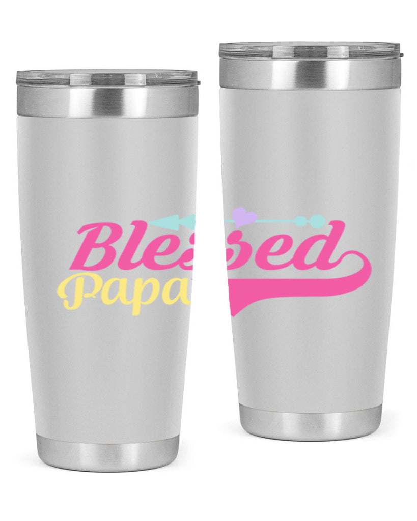 blessed papa 73#- grandpa - papa- Tumbler