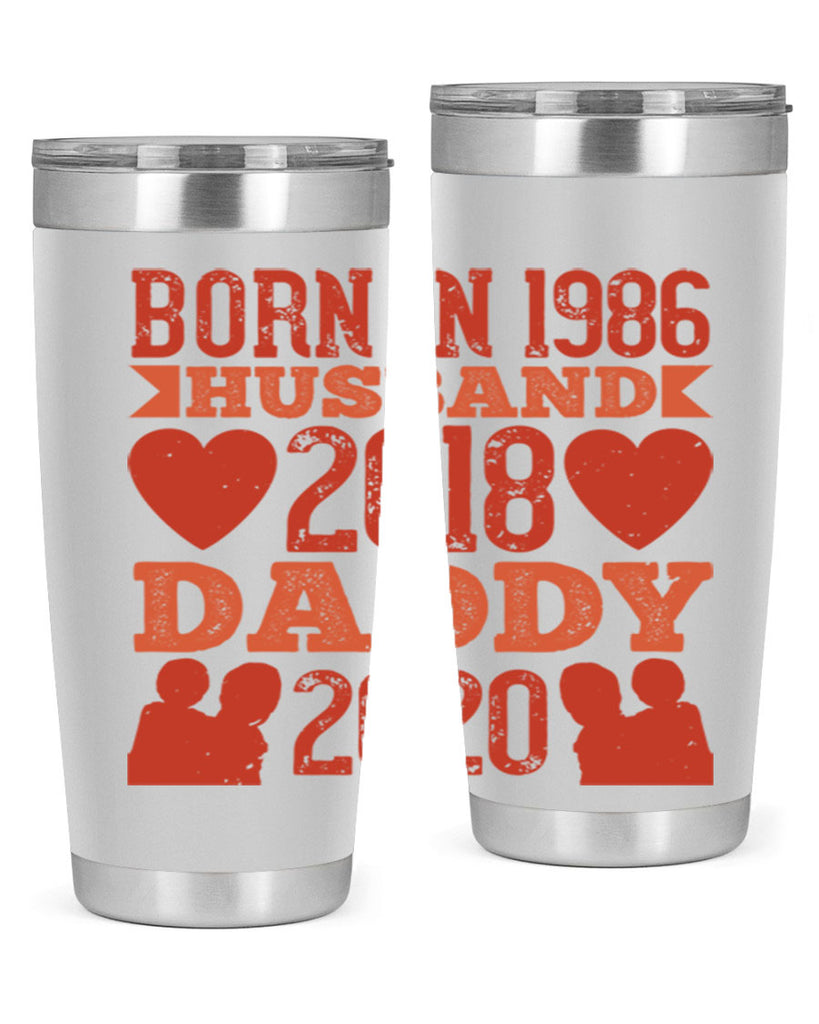 born in husband daddy 123#- fathers day- Tumbler
