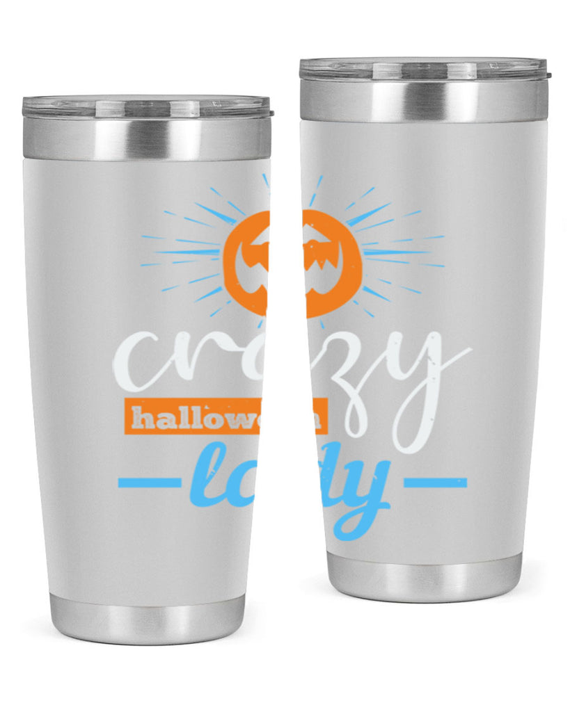 crazy halloween lady 118#- halloween- Tumbler