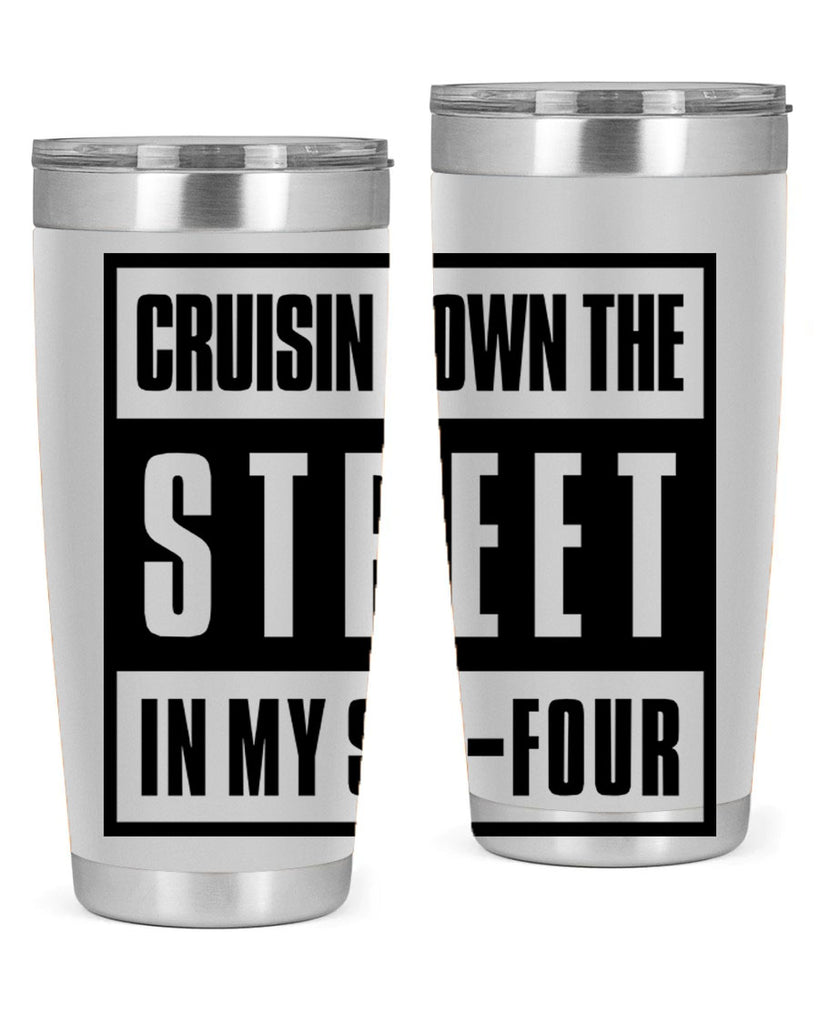cruisin down the street 181#- black words phrases- Cotton Tank
