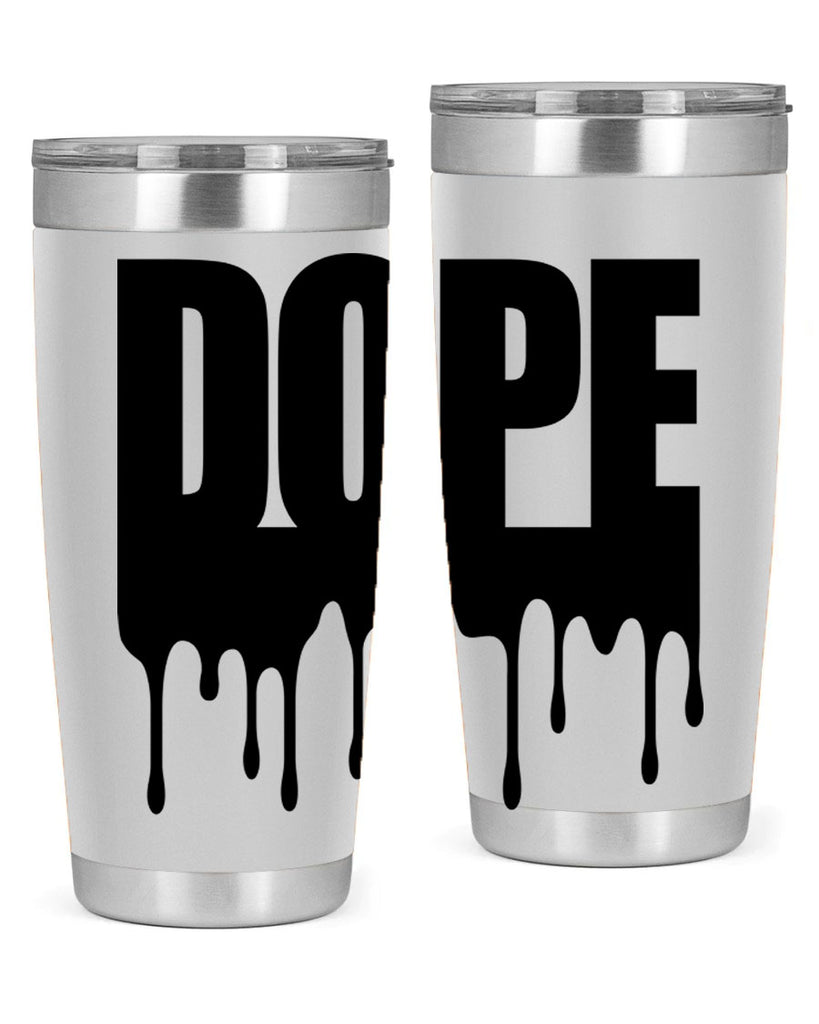 dope drip 166#- black words phrases- Cotton Tank