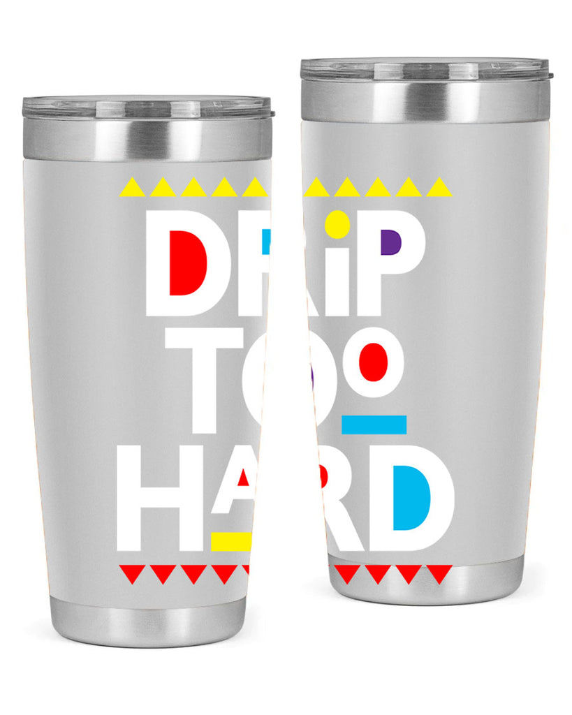 drip too hard 163#- black words phrases- Cotton Tank