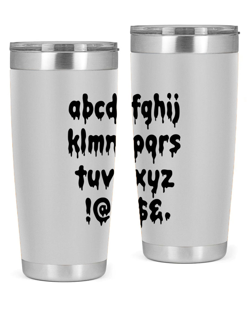 dripping lowercase 162#- black words phrases- Cotton Tank
