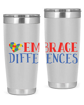 embrace differences Style 13#- autism- Tumbler