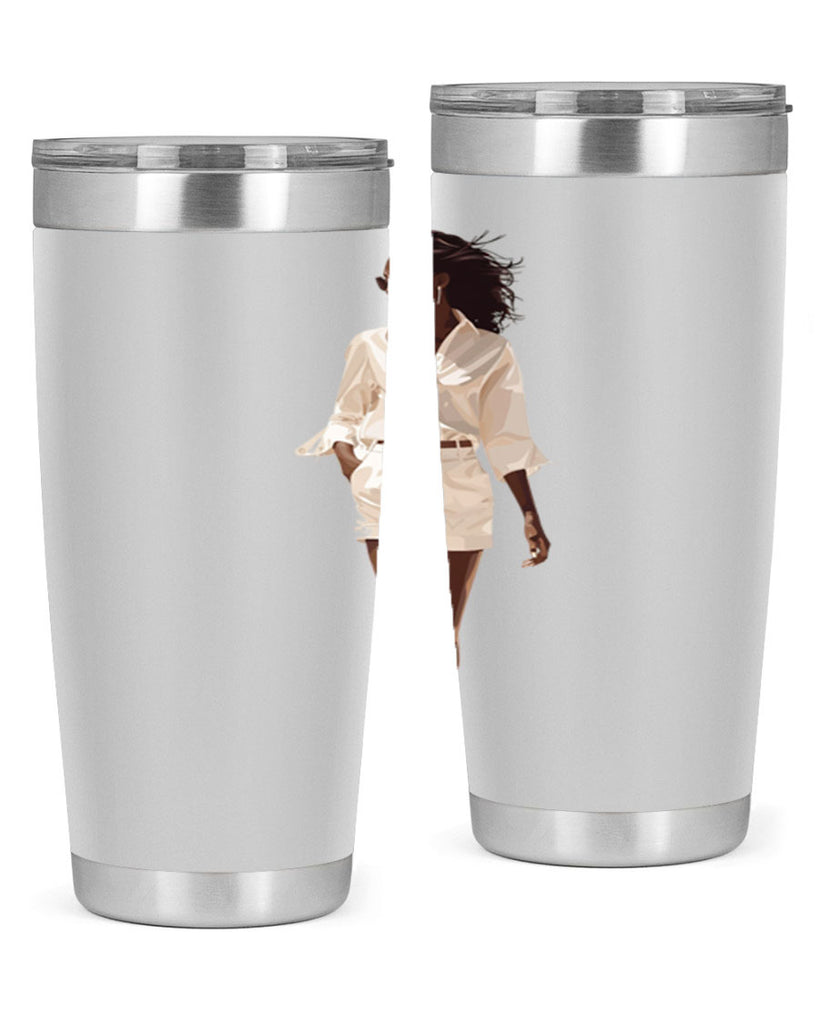 fashion girl in white 72#- fashion- Cotton Tank