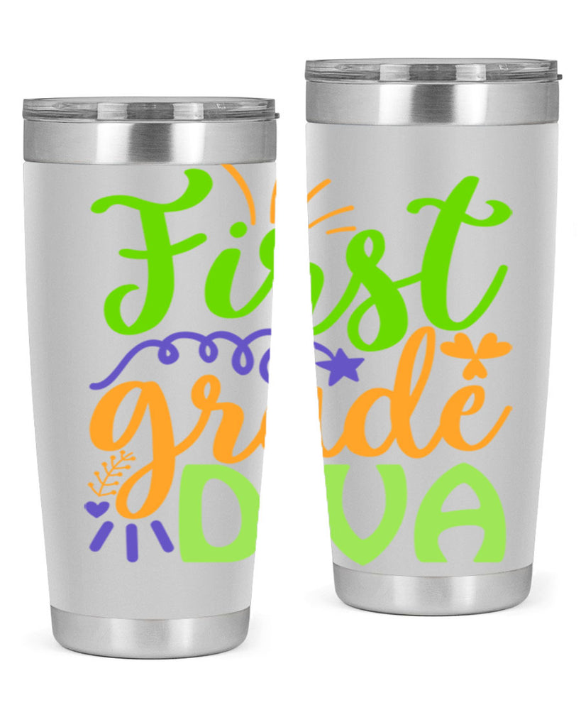first grade diva 21#- mardi gras- Tumbler
