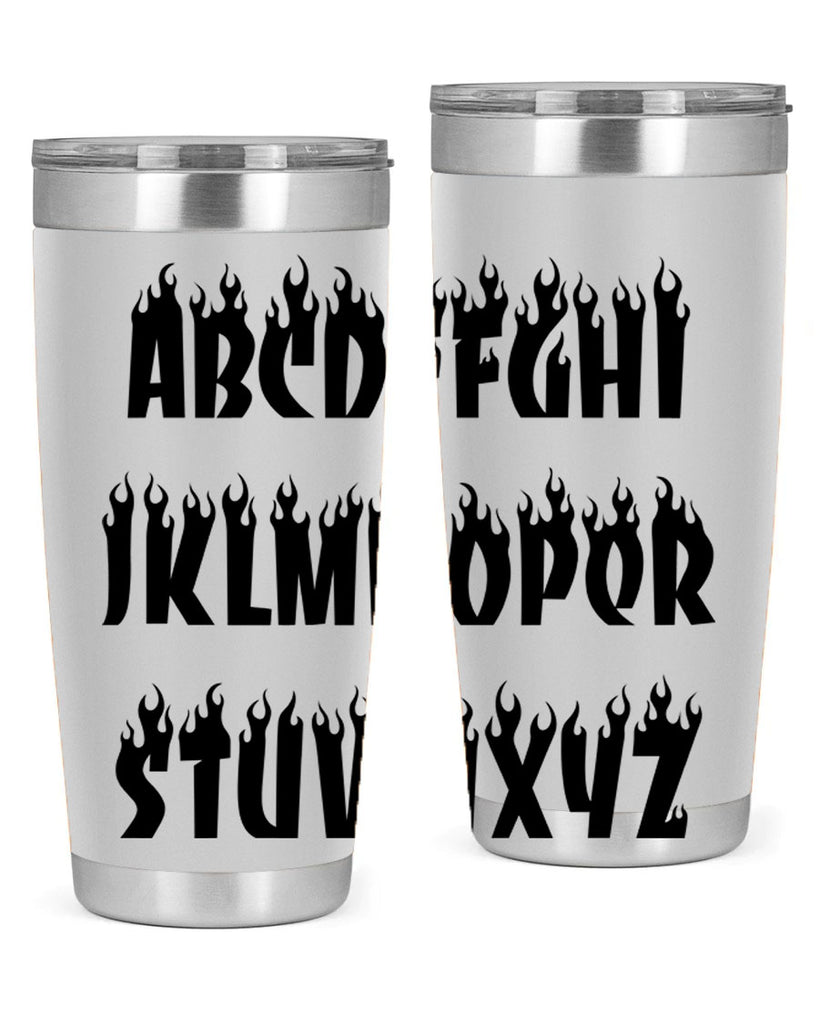 flame font 153#- black words phrases- Cotton Tank