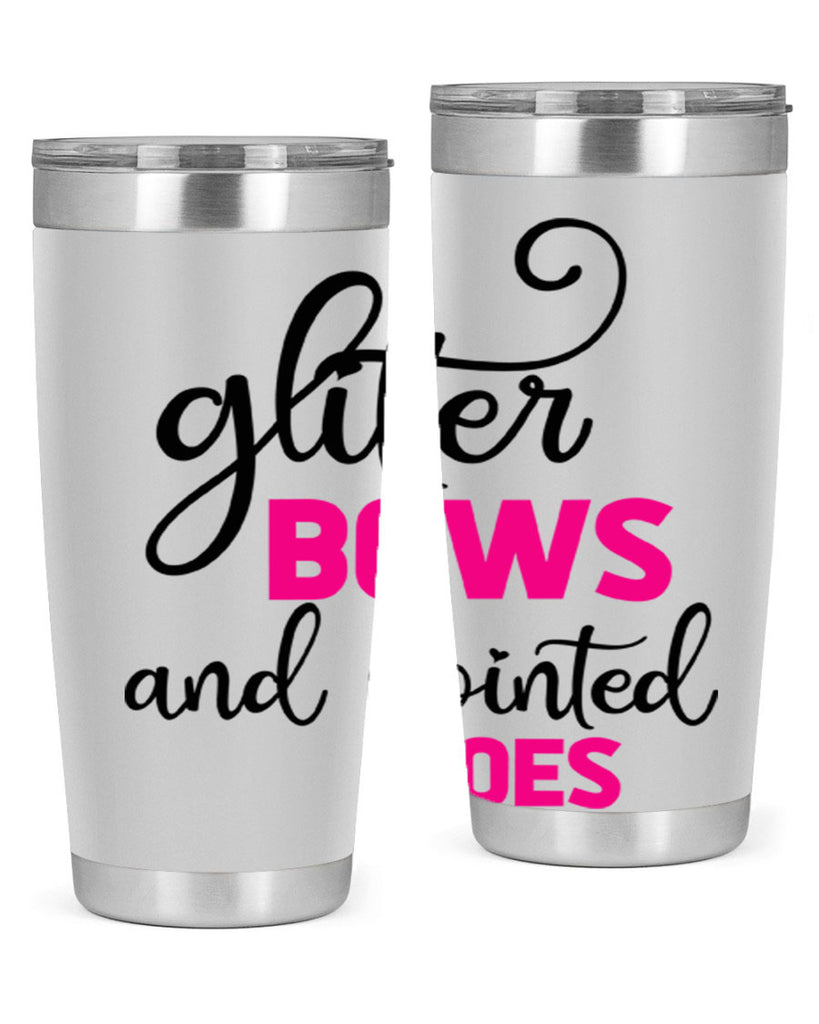 glitter bows and pointed toes 41#- ballet- Tumbler