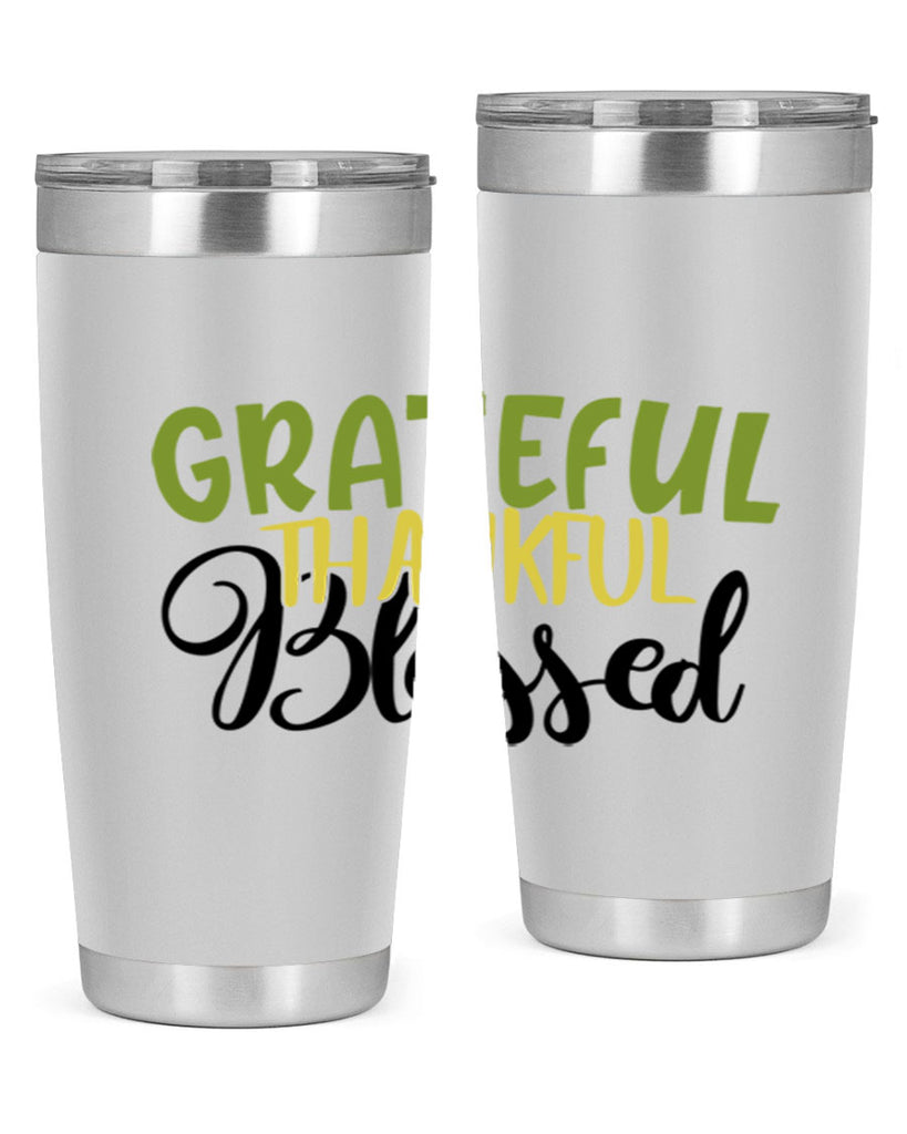 grateful thankful blessed 57#- thanksgiving- Tumbler