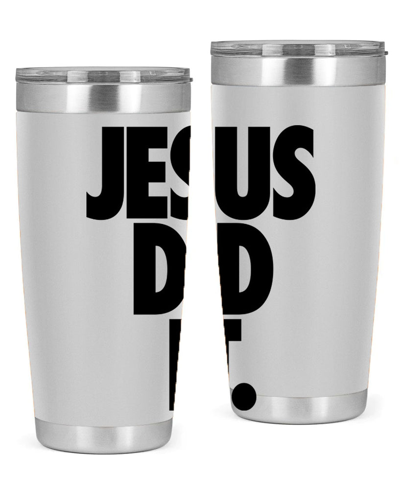 jesus did it 102#- black words phrases- Cotton Tank