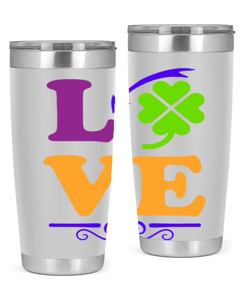love 18#- mardi gras- Tumbler