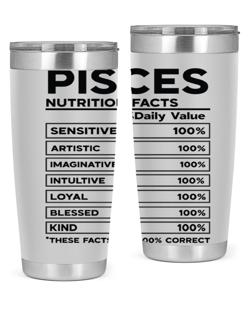 pisces Nutrition Facts 367#- zodiac- Tumbler