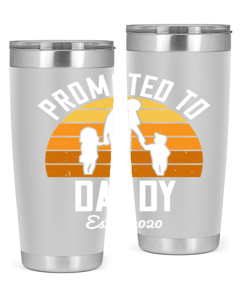 promoted to daddy est 187#- fathers day- Tumbler