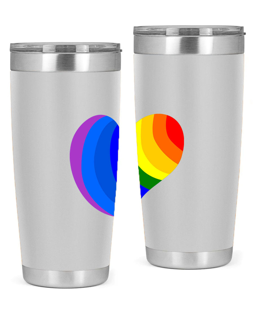 rainbow heart wavy 7#- lgbt- Tumbler