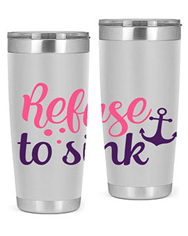 refuse to sink Style 4#- breast cancer- Tumbler