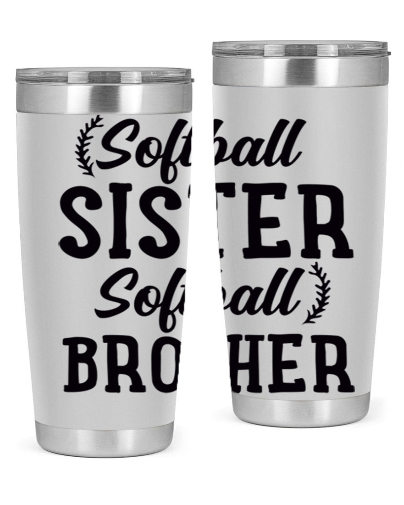 softball sister softball brother 2273#- softball- Tumbler