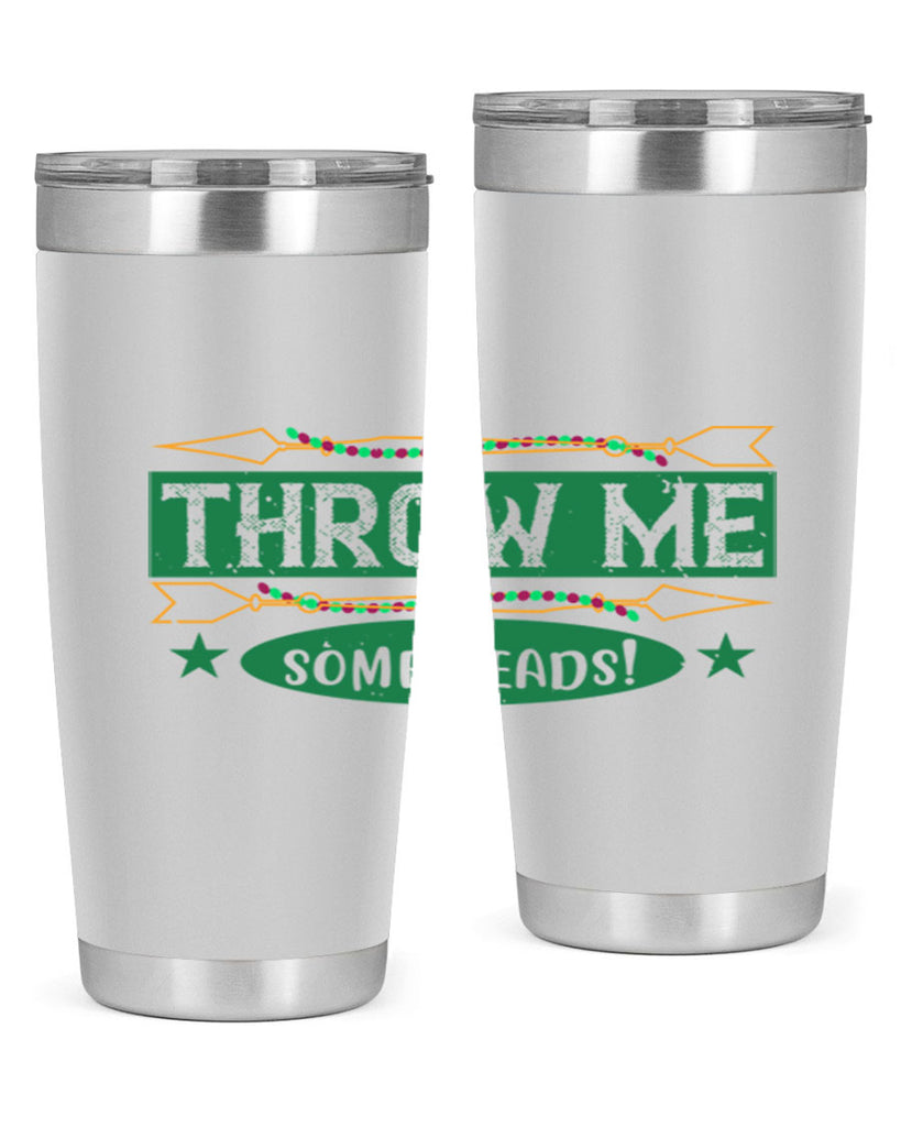 throw me some beads 34#- mardi gras- Tumbler
