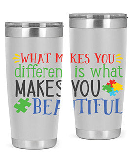 what makes you different is what makes you beautiful Style 3#- autism- Tumbler