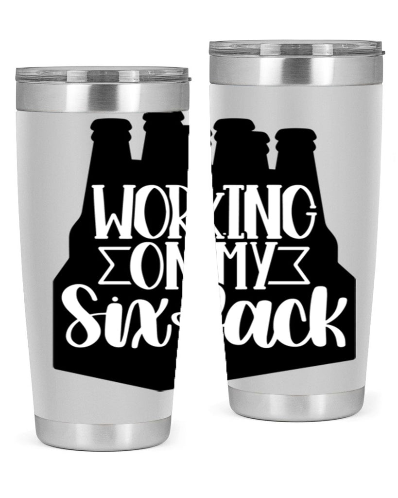 working on my six pack 13#- beer- Tumbler