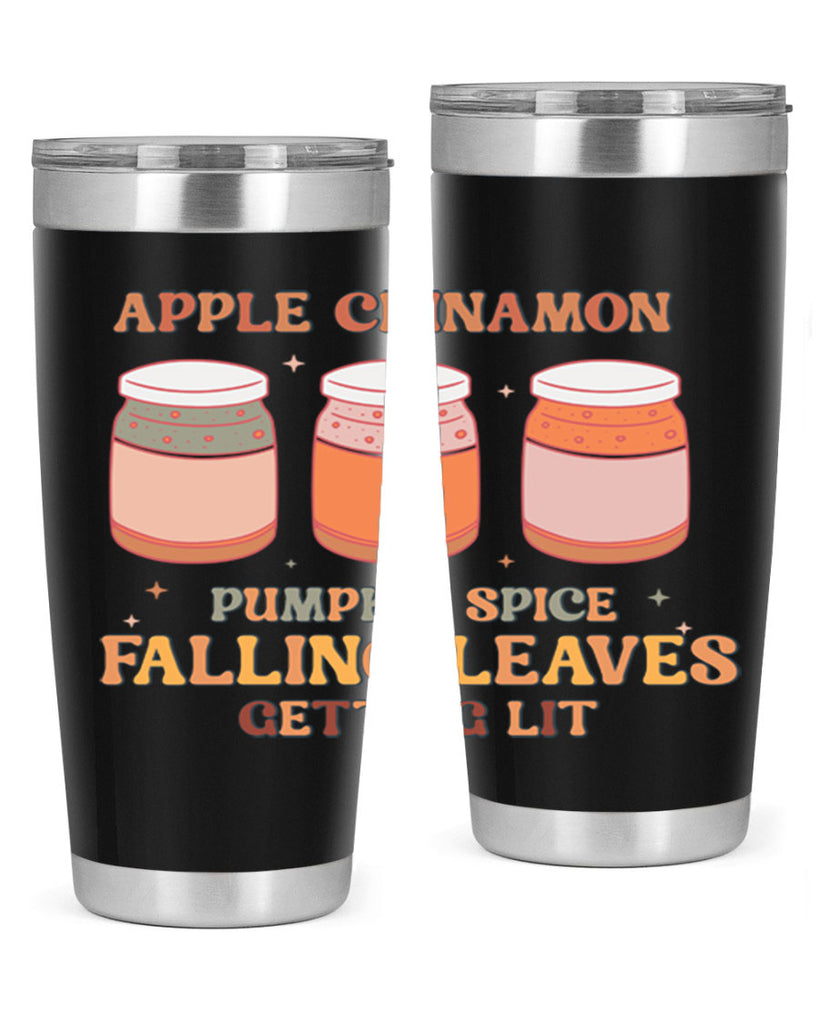Apple Cinnamon Pumpkin Spice Falling Leaves Getting Lit 12#- fall- Tumbler
