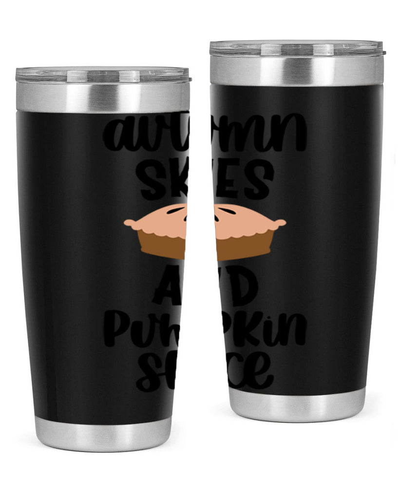 Autumn Skies And Pumpkin Spice 477#- fall- Tumbler