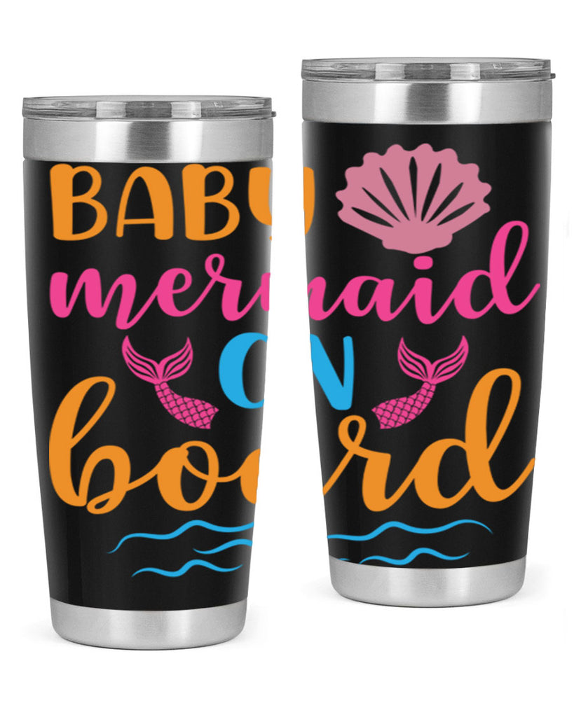 Baby Mermaid On Board 39#- mermaid- Tumbler