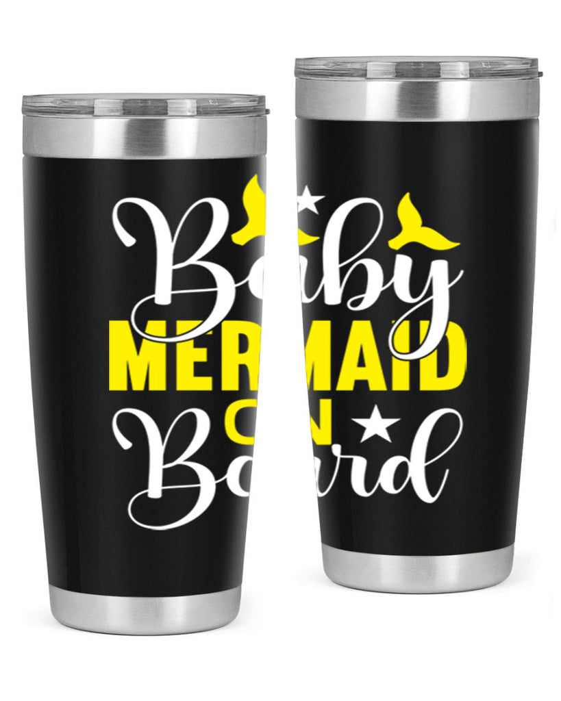 Baby Mermaid on Board 21#- mermaid- Tumbler