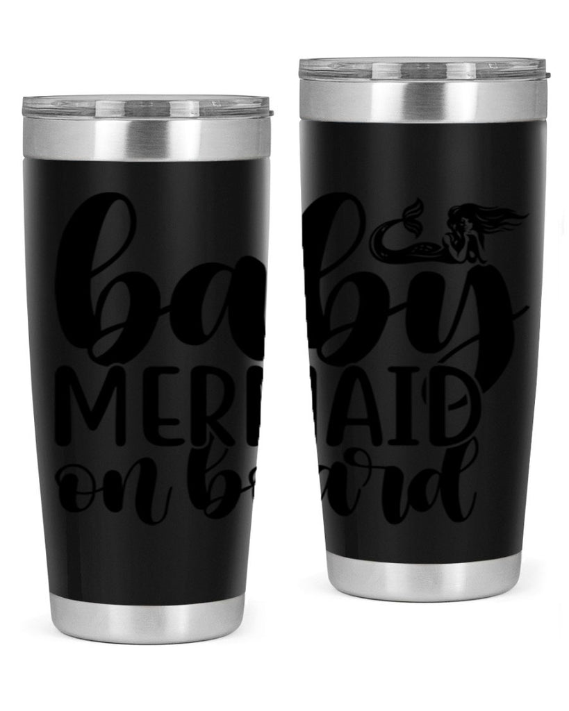 Baby mermaid on board 41#- mermaid- Tumbler