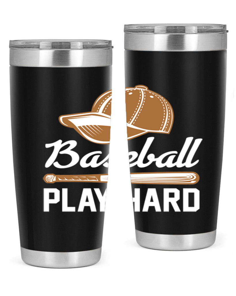 Baseball play 1444#- baseball- Tumbler