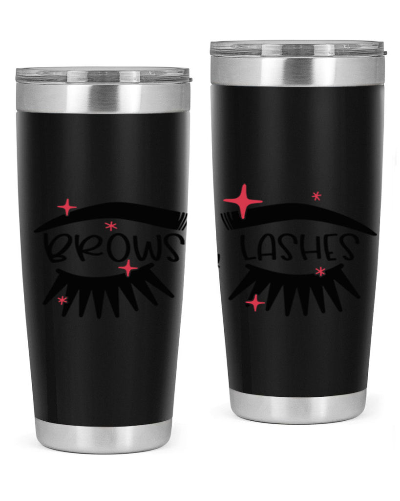 Brows Lashes Style 123#- make up- Tumbler