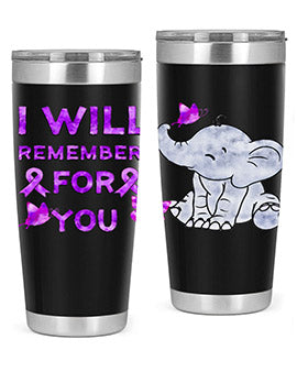 Elephant I Will Remember For You 132#- alzheimers- Tumbler
