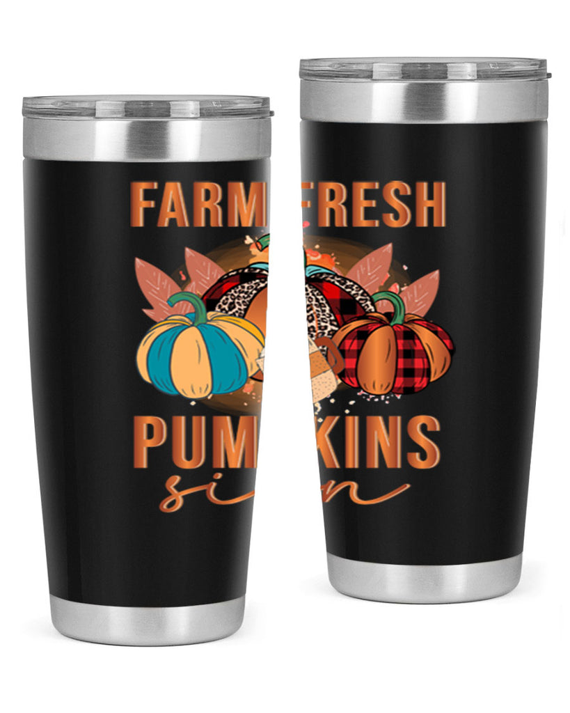 Farm Fresh Pumpkins Sign 175#- fall- Tumbler