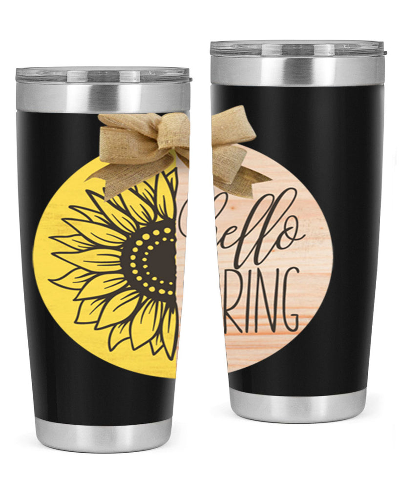 Hello spring half sunflower Mockup198#- spring- Tumbler
