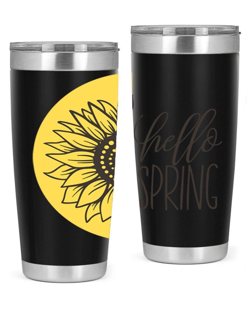 Hello spring half sunflower199#- spring- Tumbler