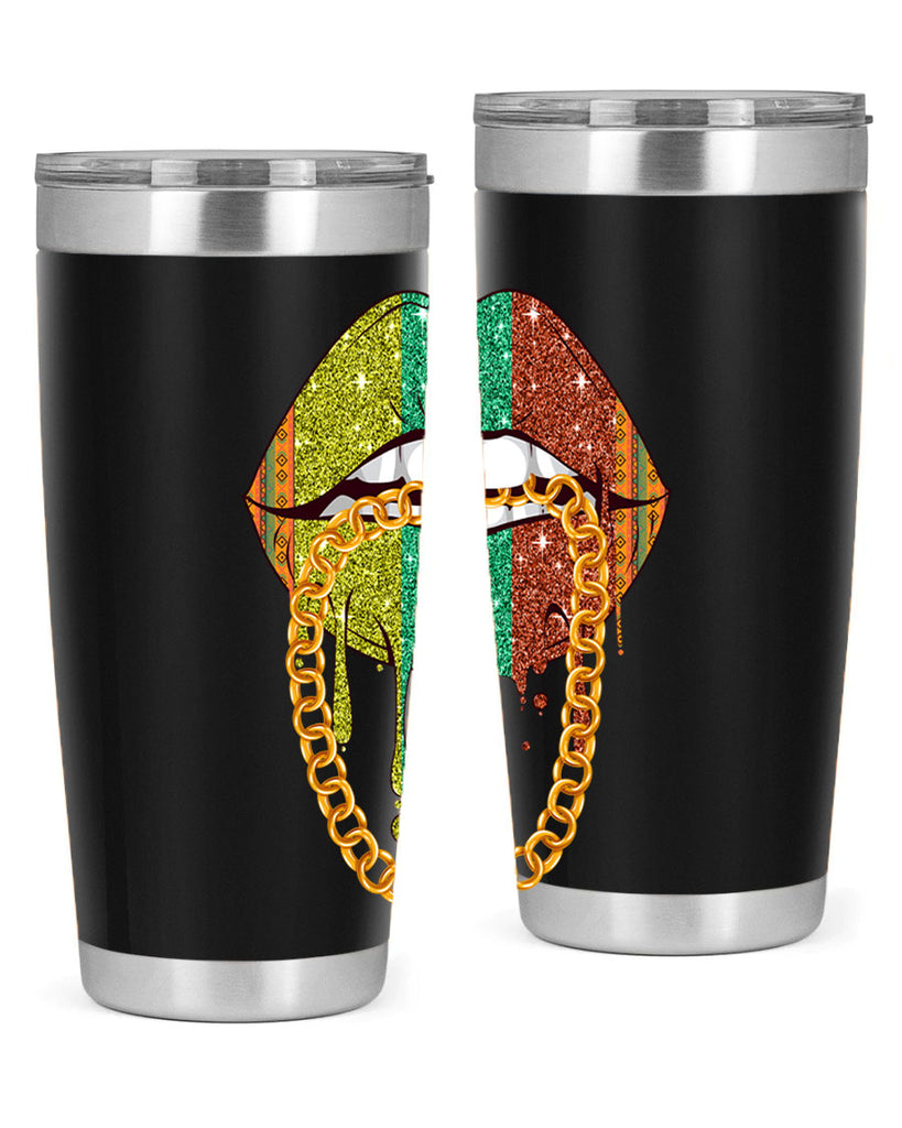 Juneteenth Women Melanin Girl Lips Png 25#- Juneteenth- tumbler