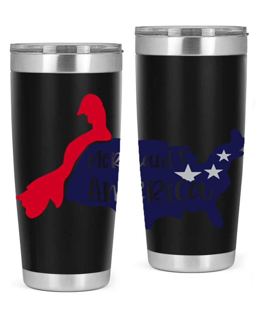 Mermaid In America Style 167#- Fourt Of July- Tumbler